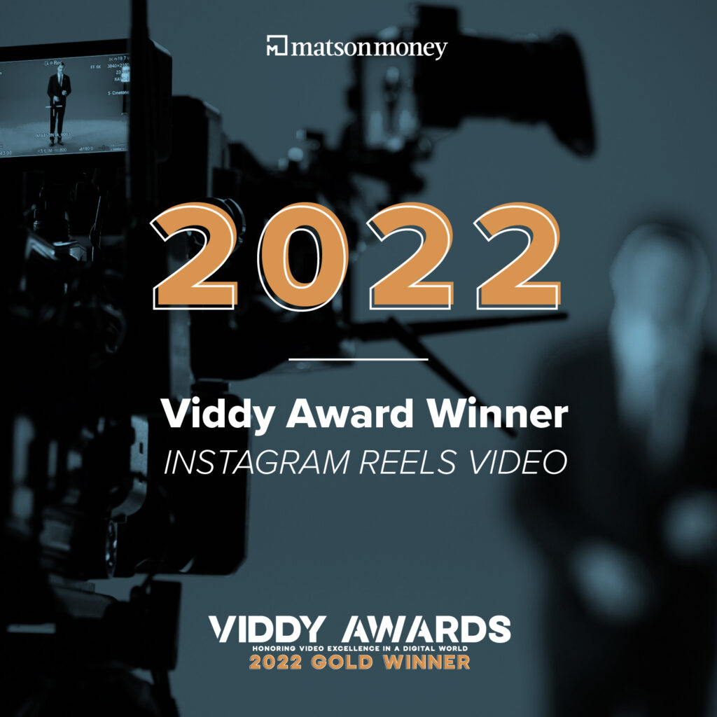 Viddy Awards 2022 Matson Money winner